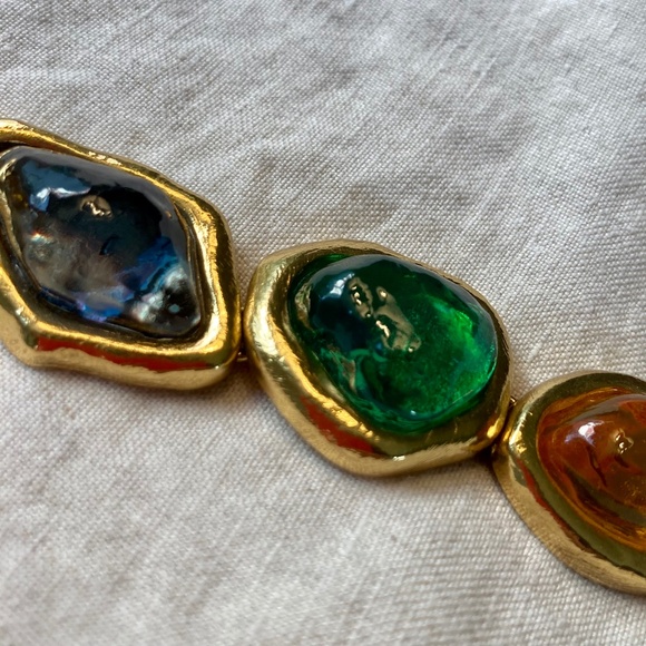 Yves Saint Laurent Jewelry - Yves Saint Laurent cabochons bracelet Goossens era